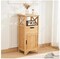 Fully Assembled 30" High Bamboo End Side Table, Bathroom Floor Cabinet, Bedroom Tall Nightstand
